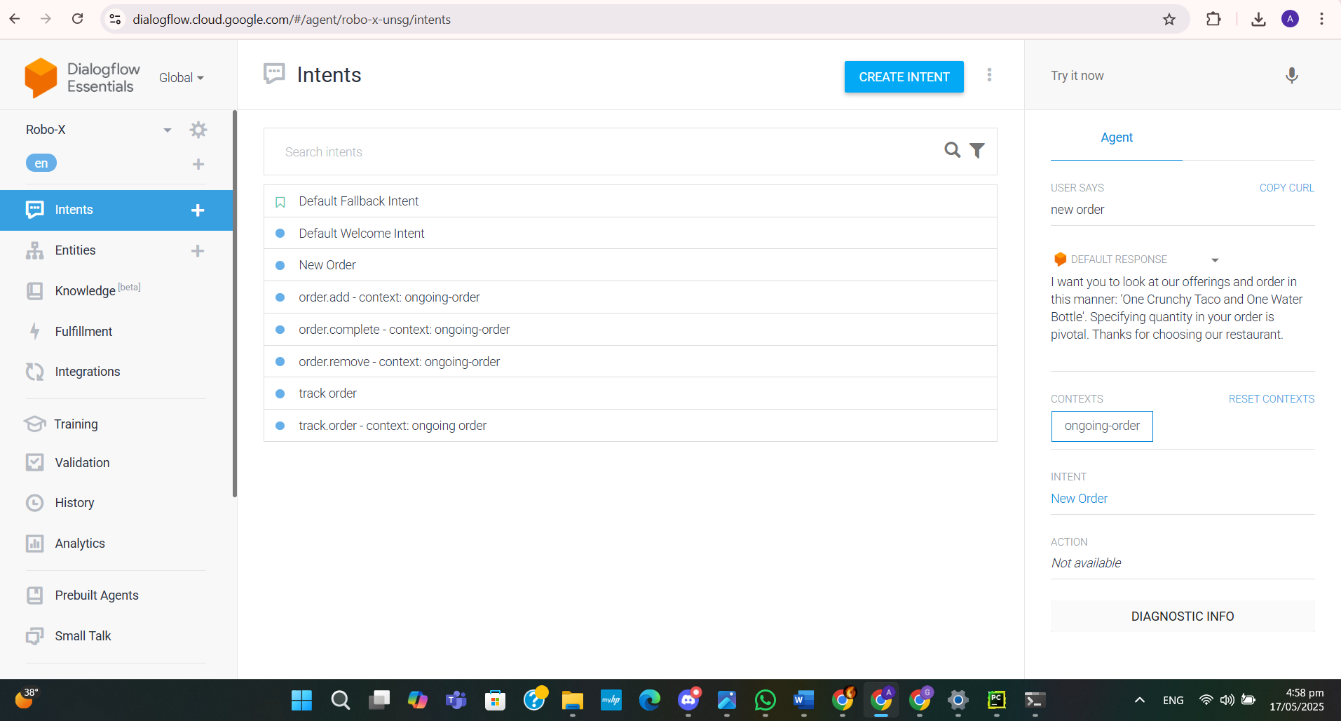 Order Chatbot Architecture